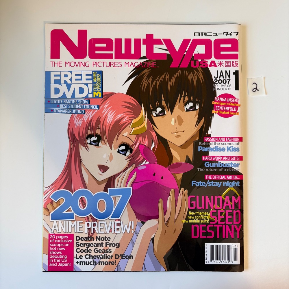 Newtype USA Magazine Vol 6 No 1 Jan 2007 Gundam Seed Destiny W/ Poster January
